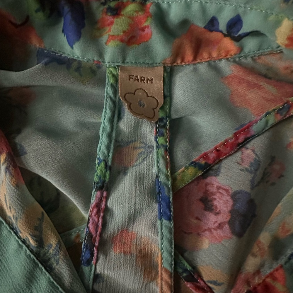 Farm Rio Floral Button-Up Blouse - Picture 4 of 4